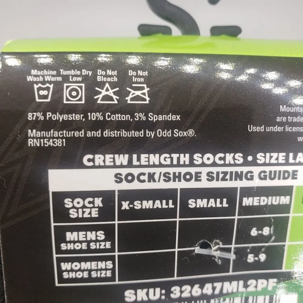 MOUNTAIN dew crew socks
